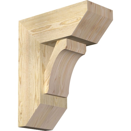 Ekena Millwork Legacy Slat Rough Sawn Bracket w/ Offset Brace, Douglas Fir, 8"W x 18"D x 22"H BKT0806X18X22LEC06RDF
